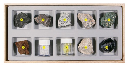 화산과 암석 세트(10종 1조) 목상자입 KSIC-5250