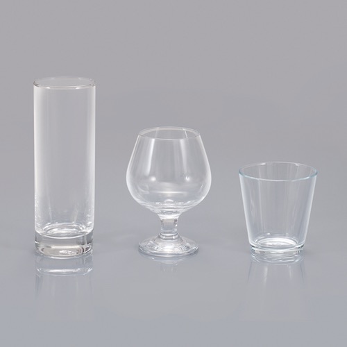 여러가지 모양의 투명한 그릇(3종) KSIC-10106
