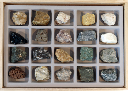 한솔 중등용 기본 암석 표본 20종1조 (355x210x40mm)/표본류/지구과학/과학교구